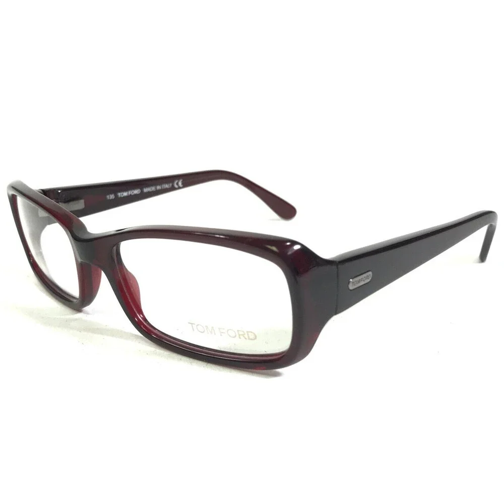 Tom Ford Eyeglasses Frames TF5072 211 Dark Red Rectangular Full Rim 52-16-135